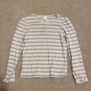 Stripped Snowflake Youth Girls Gymboree Long Sleeve